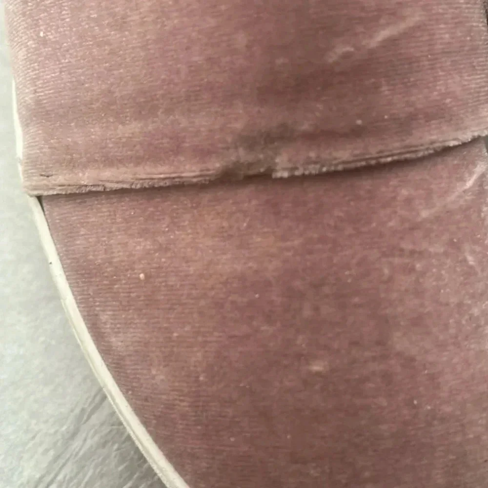 [US7/EU37.5]Lewit Arlo Pink  Velvet Slip-On Platform Sneaker- EUC - Picture 6 of 8